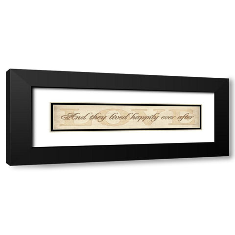 Love Black Modern Wood Framed Art Print with Double Matting by Rader, Lauren
