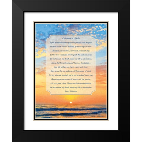 Celebration of Life Black Modern Wood Framed Art Print with Double Matting by Rader, Lauren