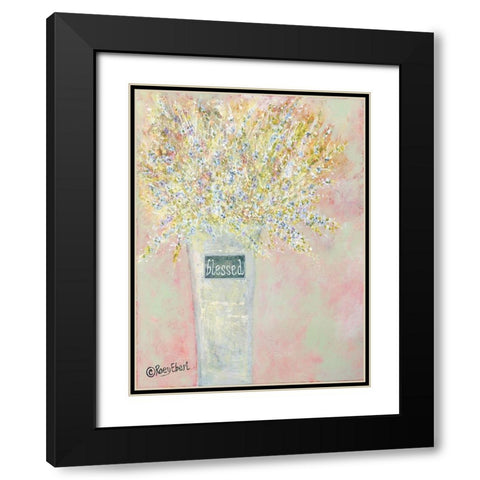 Blessed Black Modern Wood Framed Art Print with Double Matting by Ebert, Roey