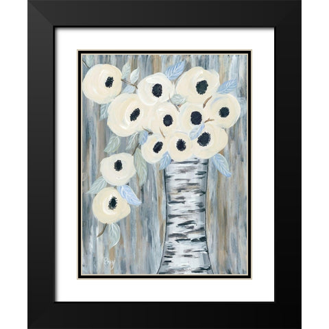 Blooming Birch Vase I Black Modern Wood Framed Art Print with Double Matting by Ebert, Roey