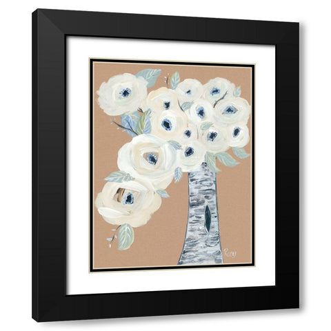 Blooming Birch Vase II Black Modern Wood Framed Art Print with Double Matting by Ebert, Roey
