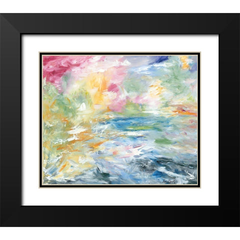 View From Above Black Modern Wood Framed Art Print with Double Matting by Ebert, Roey