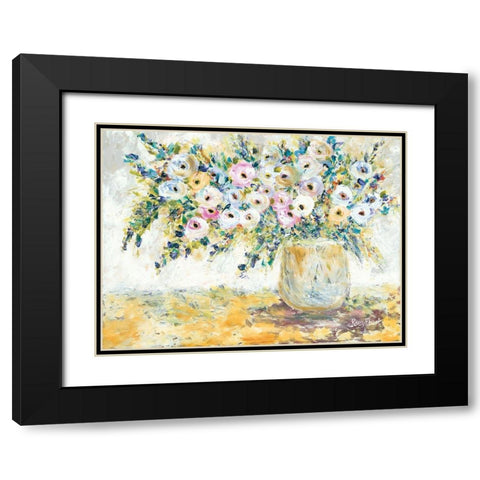 Bowlful of Roses Black Modern Wood Framed Art Print with Double Matting by Ebert, Roey