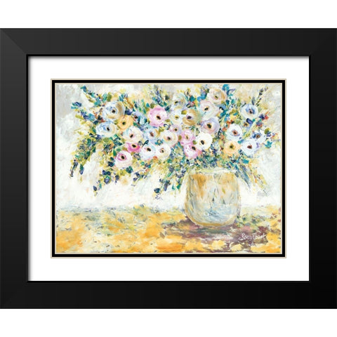 Bowlful of Roses Black Modern Wood Framed Art Print with Double Matting by Ebert, Roey