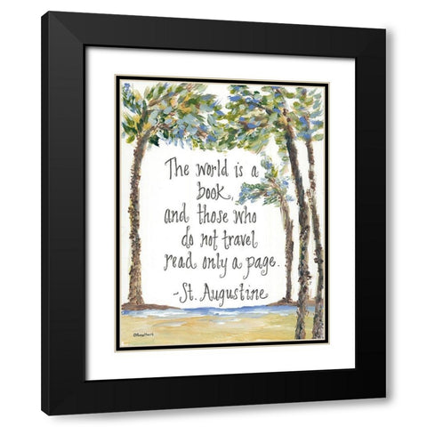 Travel St. Augustine Black Modern Wood Framed Art Print with Double Matting by Ebert, Roey