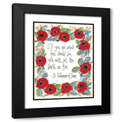 World on Fire St. Catherine Black Modern Wood Framed Art Print with Double Matting by Ebert, Roey