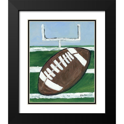 Football Black Modern Wood Framed Art Print with Double Matting by Ebert, Roey