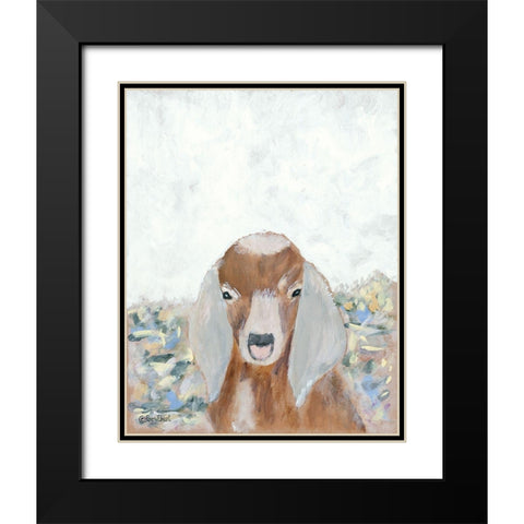 Goat Selfie Black Modern Wood Framed Art Print with Double Matting by Ebert, Roey