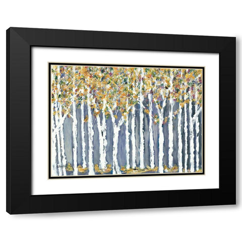 Birch Trees Black Modern Wood Framed Art Print with Double Matting by Ebert, Roey