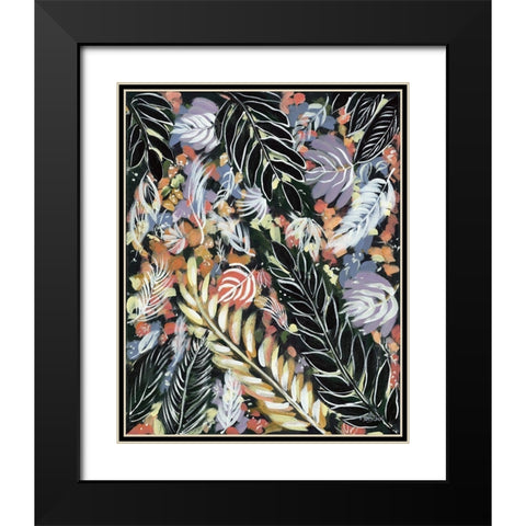 Dark Palms III Black Modern Wood Framed Art Print with Double Matting by Ebert, Roey