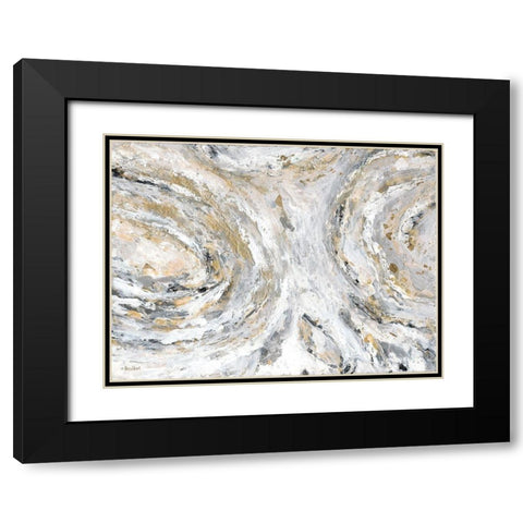 Around And Around Black Modern Wood Framed Art Print with Double Matting by Ebert, Roey