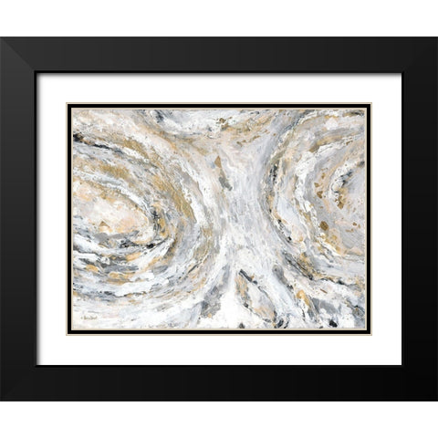 Around And Around Black Modern Wood Framed Art Print with Double Matting by Ebert, Roey