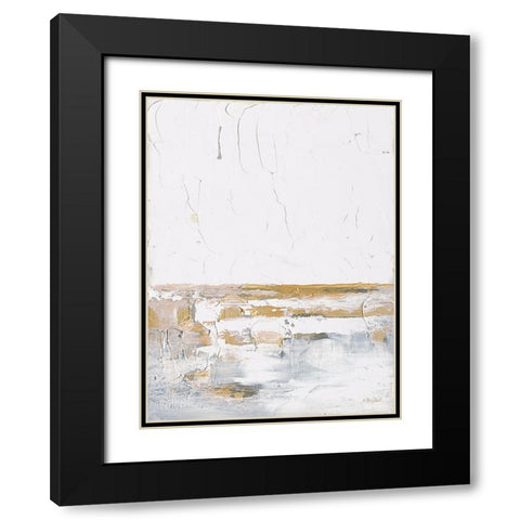 Golden Dreams Black Modern Wood Framed Art Print with Double Matting by Ebert, Roey