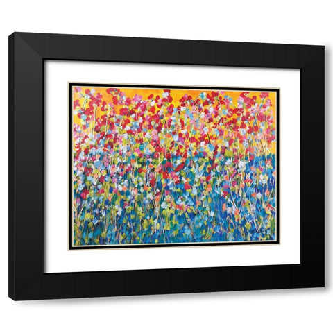 Happiness Black Modern Wood Framed Art Print with Double Matting by Ebert, Roey