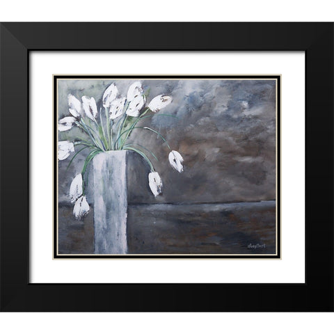 Dreamy Tulips Black Modern Wood Framed Art Print with Double Matting by Ebert, Roey