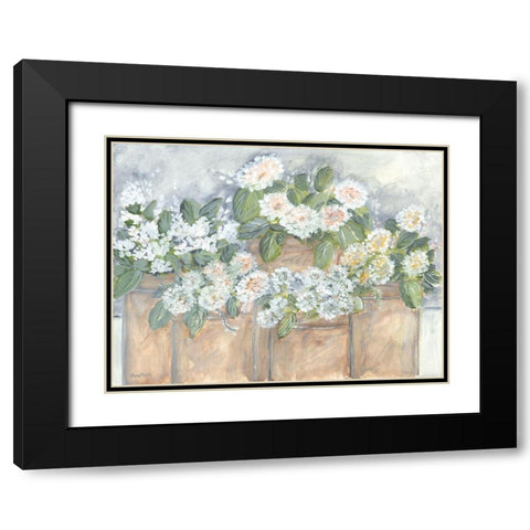 Windowsill Blooms Black Modern Wood Framed Art Print with Double Matting by Ebert, Roey