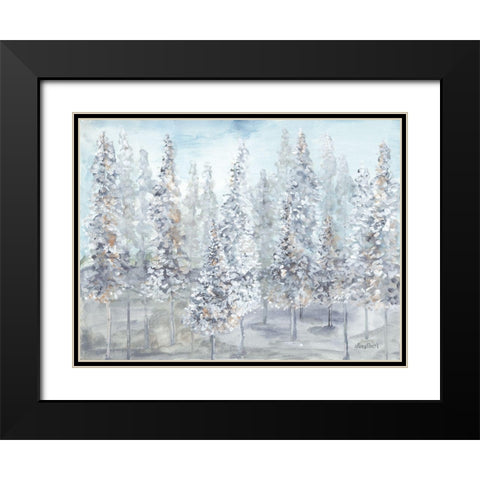 Splendid Forest Black Modern Wood Framed Art Print with Double Matting by Ebert, Roey
