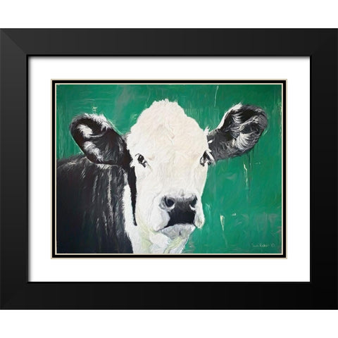 Out to Pasture  Black Modern Wood Framed Art Print with Double Matting by Redman, Suzi