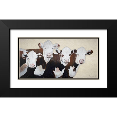 Girls   Black Modern Wood Framed Art Print with Double Matting by Redman, Suzi