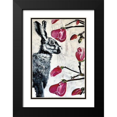 Magnolia Black Modern Wood Framed Art Print with Double Matting by Redman, Suzi