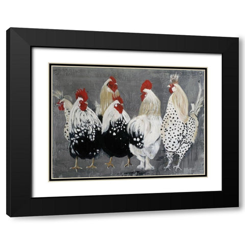 Brood Meeting    Black Modern Wood Framed Art Print with Double Matting by Redman, Suzi