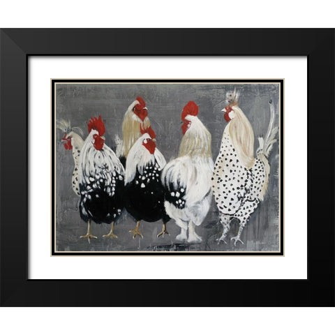 Brood Meeting    Black Modern Wood Framed Art Print with Double Matting by Redman, Suzi