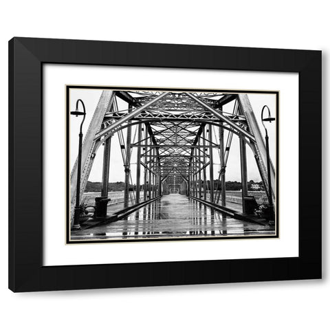 Bridge No. 9 Black Modern Wood Framed Art Print with Double Matting by Rigsby, Jennifer