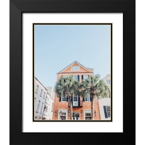 Charleston Palms Black Modern Wood Framed Art Print with Double Matting by Rigsby, Jennifer