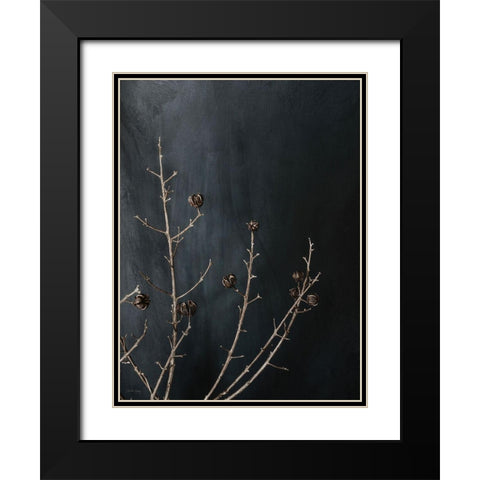 Branches in Noir I Black Modern Wood Framed Art Print with Double Matting by Rigsby, Jennifer