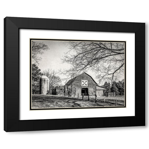 At Home in the Barn Black Modern Wood Framed Art Print with Double Matting by Rigsby, Jennifer