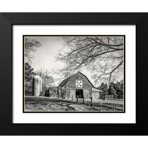 At Home in the Barn Black Modern Wood Framed Art Print with Double Matting by Rigsby, Jennifer