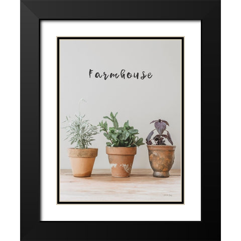 Farmhouse Herbs I Black Modern Wood Framed Art Print with Double Matting by Rigsby, Jennifer