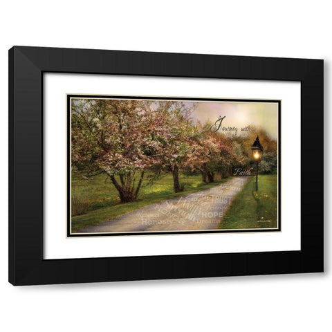 Lifes Journey Black Modern Wood Framed Art Print with Double Matting by Vieira, Robin-Lee