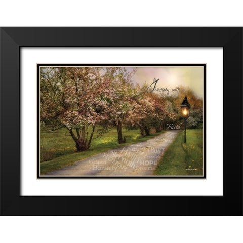 Lifes Journey Black Modern Wood Framed Art Print with Double Matting by Vieira, Robin-Lee