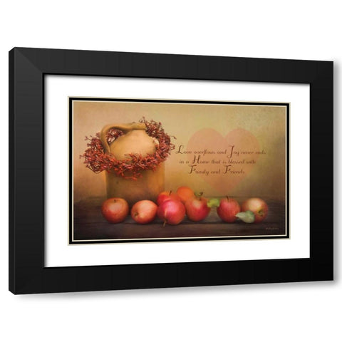 Family and Friends Black Modern Wood Framed Art Print with Double Matting by Vieira, Robin-Lee