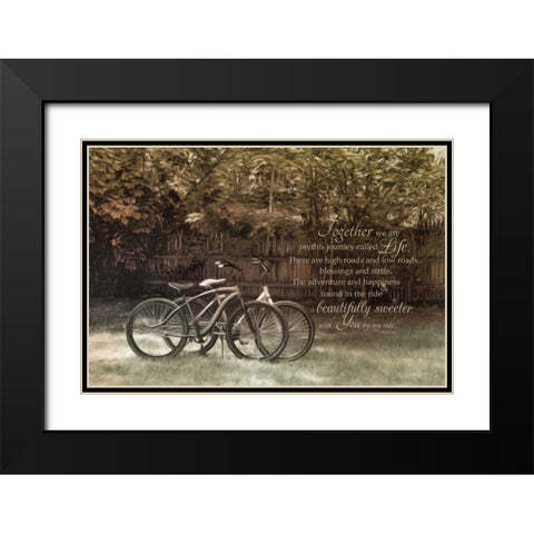 Journey Together Black Modern Wood Framed Art Print with Double Matting by Vieira, Robin-Lee