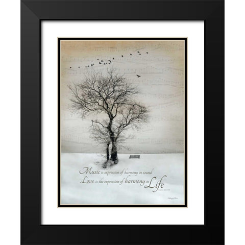 Harmony Black Modern Wood Framed Art Print with Double Matting by Vieira, Robin-Lee