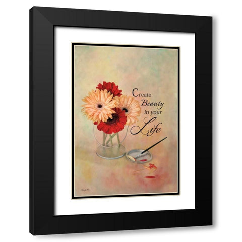 Create Beauty in Your Life Black Modern Wood Framed Art Print with Double Matting by Vieira, Robin-Lee