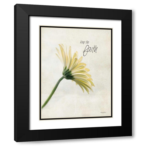 Keep the Faith Black Modern Wood Framed Art Print with Double Matting by Vieira, Robin-Lee