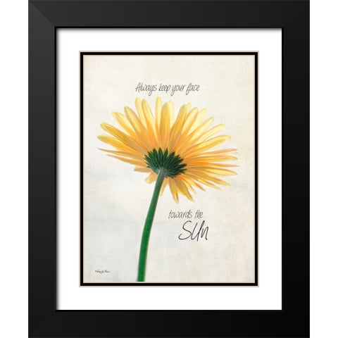 Towards the Sun Black Modern Wood Framed Art Print with Double Matting by Vieira, Robin-Lee