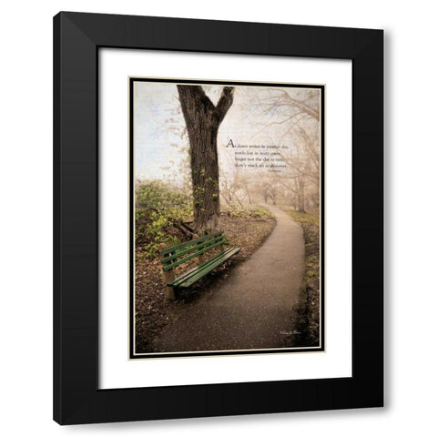 Through the Mist Black Modern Wood Framed Art Print with Double Matting by Vieira, Robin-Lee