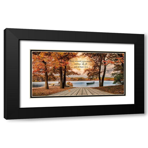 Embrace Life Black Modern Wood Framed Art Print with Double Matting by Vieira, Robin-Lee