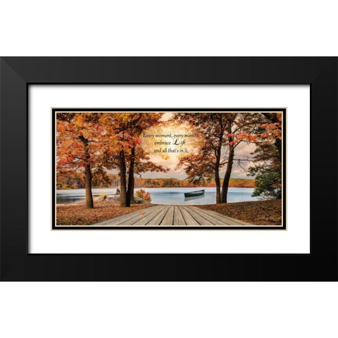 Embrace Life Black Modern Wood Framed Art Print with Double Matting by Vieira, Robin-Lee