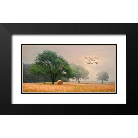 Let Faith Clear the Way Black Modern Wood Framed Art Print with Double Matting by Vieira, Robin-Lee