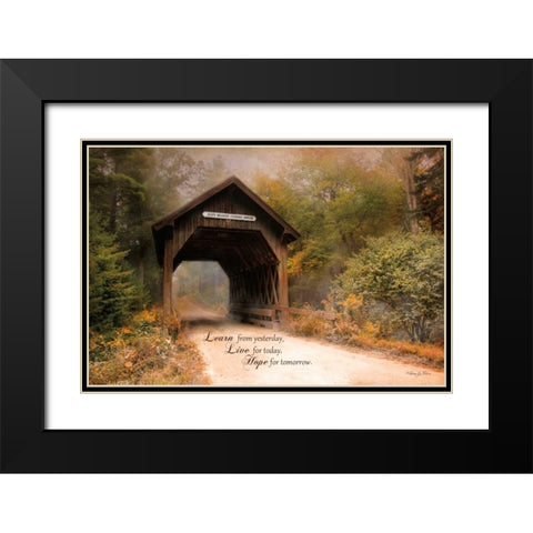 Live for Today Black Modern Wood Framed Art Print with Double Matting by Vieira, Robin-Lee