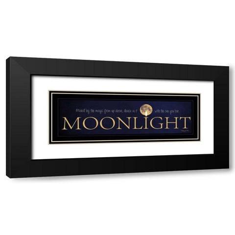 Moonlight Black Modern Wood Framed Art Print with Double Matting by Vieira, Robin-Lee