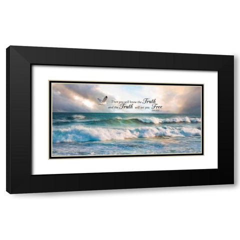 The Truth Black Modern Wood Framed Art Print with Double Matting by Vieira, Robin-Lee