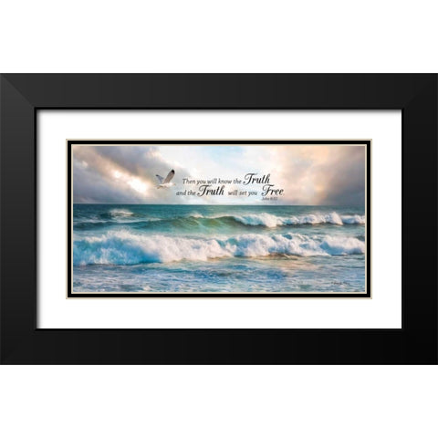 The Truth Black Modern Wood Framed Art Print with Double Matting by Vieira, Robin-Lee