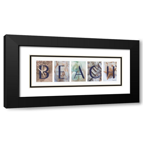 Beach Black Modern Wood Framed Art Print with Double Matting by Vieira, Robin-Lee