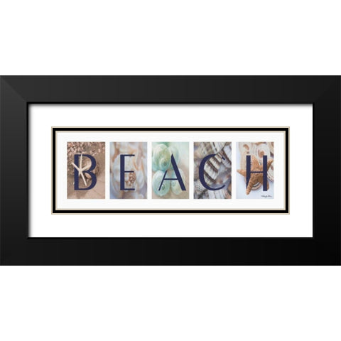 Beach Black Modern Wood Framed Art Print with Double Matting by Vieira, Robin-Lee